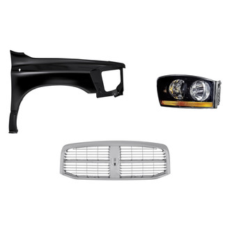 TruParts® - 3-Piece Kit (Passenger Side Headlight, Grille, Front Passenger Side Fender) (Standard Line)