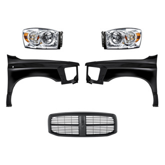 TruParts® - 5-Piece Kit (Driver and Passenger Side Headlights, Grille, Driver and Passenger Side Fenders) (Standard Line)