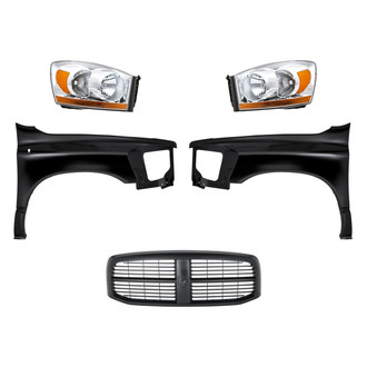 TruParts® - 5-Piece Kit (Driver and Passenger Side Headlights, Grille, Driver and Passenger Side Fenders) (Standard Line)