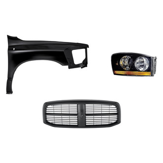 TruParts® - 3-Piece Kit (Passenger Side Headlight, Grille, Front Passenger Side Fender) (Standard Line)