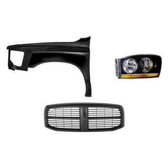 TruParts® - 3-Piece Kit (Driver Side Headlight, Grille, Front Driver Side Fender) (Standard Line)