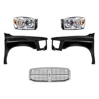 TruParts® - 5-Piece Kit (Driver and Passenger Side Headlights, Grille, Driver and Passenger Side Fenders) (Standard Line)