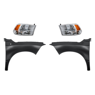 TruParts® - 4-Piece Kit (Driver and Passenger Side Headlights, Driver and Passenger Side Fenders) (Standard Line)