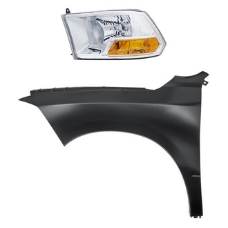 TruParts® - 2-Piece Kit (Driver Side Headlight, Front Driver Side Fender) (Standard Line)