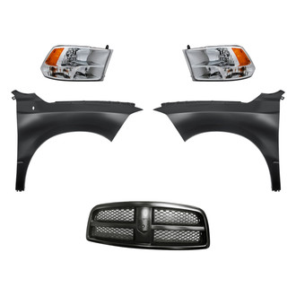 TruParts® - 5-Piece Kit (Driver and Passenger Side Headlights, Grille, Driver and Passenger Side Fenders) (Standard Line)