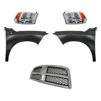 TruParts® - 5-Piece Kit (Driver and Passenger Side Headlights, Grille, Driver and Passenger Side Fenders) (Standard Line)
