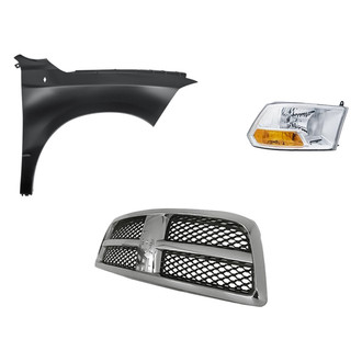 TruParts® - 3-Piece Kit (Passenger Side Headlight, Grille, Front Passenger Side Fender) (Standard Line)