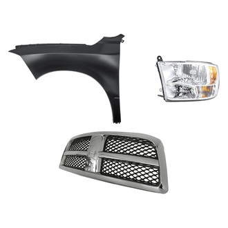 TruParts® - 3-Piece Kit (Driver Side Headlight, Grille, Front Driver Side Fender) (Standard Line)