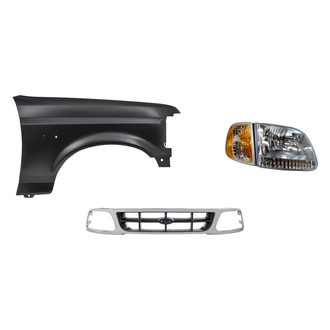 TruParts® - 3-Piece Kit (Passenger Side Headlight, Grille, Front Passenger Side Fender) (Standard Line)