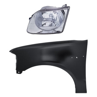TruParts® - 2-Piece Kit (Driver Side Headlight, Front Driver Side Fender) (Standard Line)