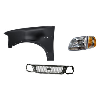 TruParts® - 3-Piece Kit (Driver Side Headlight, Grille, Front Driver Side Fender) (Standard Line)