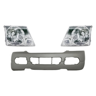 TruParts® - 3-Piece Kit (Driver and Passenger Side Headlights, Front Bumper Cover) (Standard Line)