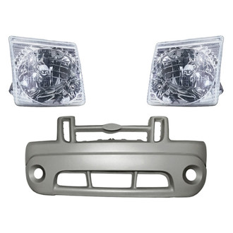 TruParts® - 3-Piece Kit (Driver and Passenger Side Headlights, Front Bumper Cover) (Standard Line)