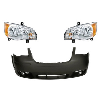 TruParts® - 3-Piece Kit (Driver and Passenger Side Headlights, Front Bumper Cover) (Standard Line)