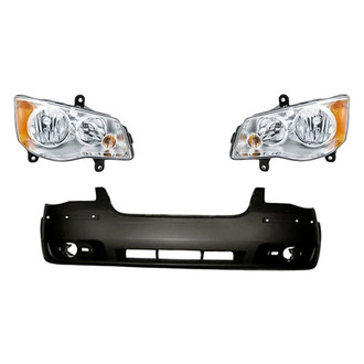 TruParts® - 3-Piece Kit (Driver and Passenger Side Headlights, Front Bumper Cover) (Standard Line)
