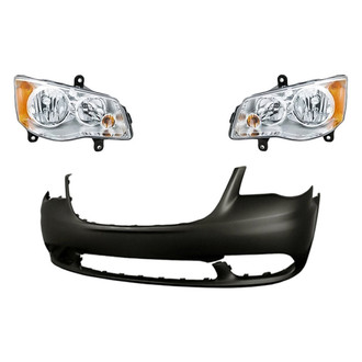 TruParts® - 3-Piece Kit (Driver and Passenger Side Headlights, Front Bumper Cover) (Standard Line)