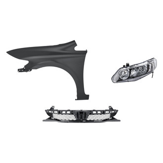 TruParts® - 3-Piece Kit (Driver Side Headlight, Grille, Front Driver Side Fender) (Standard Line)