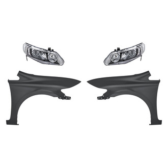 TruParts® - 4-Piece Kit (Driver and Passenger Side Headlights, Driver and Passenger Side Fenders) (Standard Line)