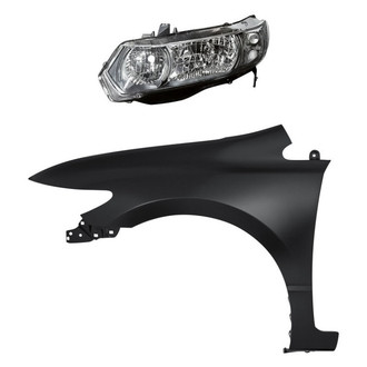 TruParts® - 2-Piece Kit (Driver Side Headlight, Front Driver Side Fender) (Standard Line)