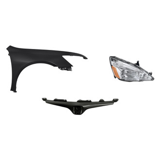 TruParts® - 3-Piece Kit (Passenger Side Headlight, Grille Bar, Front Passenger Side Fender) (Standard Line)