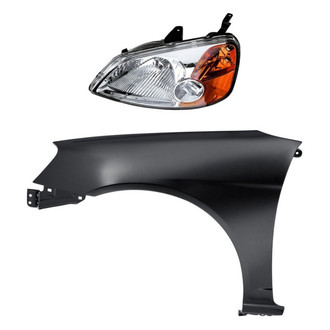 TruParts® - 2-Piece Kit (Driver Side Headlight, Front Driver Side Fender) (Standard Line)