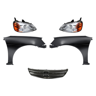 TruParts® - 5-Piece Kit (Driver and Passenger Side Headlights, Grille, Driver and Passenger Side Fenders) (Standard Line)