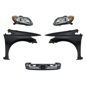 TruParts® - 5-Piece Kit (Driver and Passenger Side Headlights, Grille, Driver and Passenger Side Fenders) (Standard Line)