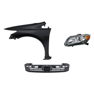 TruParts® - 3-Piece Kit (Driver Side Headlight, Grille, Front Driver Side Fender) (Standard Line)