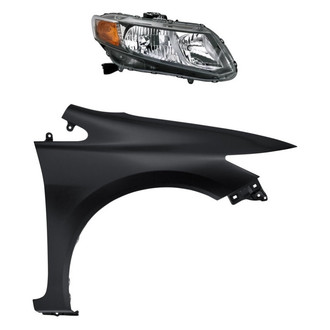 TruParts® - 2-Piece Kit (Passenger Side Headlight, Front Passenger Side Fender) (Standard Line)