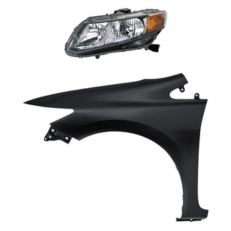 TruParts® - 2-Piece Kit (Driver Side Headlight, Front Driver Side Fender) (Standard Line)