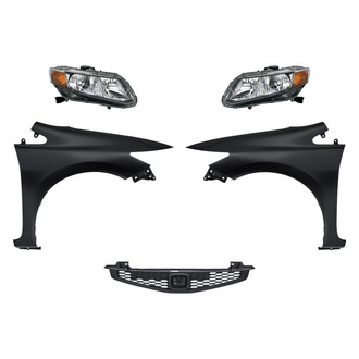 TruParts® - 5-Piece Kit (Driver and Passenger Side Headlights, Grille, Driver and Passenger Side Fenders) (Standard Line)