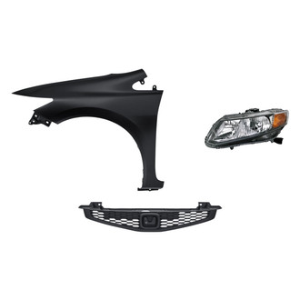 TruParts® - 3-Piece Kit (Driver Side Headlight, Grille, Front Driver Side Fender) (Standard Line)