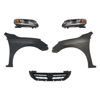 TruParts® - 5-Piece Kit (Driver and Passenger Side Headlights, Grille, Driver and Passenger Side Fenders) (Standard Line)