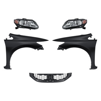 TruParts® - 5-Piece Kit (Driver and Passenger Side Headlights, Grille, Driver and Passenger Side Fenders) (Standard Line)