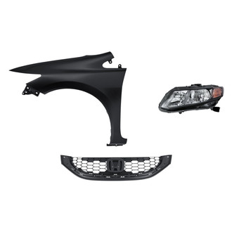 TruParts® - 3-Piece Kit (Driver Side Headlight, Grille, Front Driver Side Fender) (Standard Line)