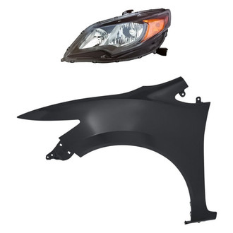 TruParts® - 2-Piece Kit (Driver Side Headlight, Front Driver Side Fender) (Standard Line)