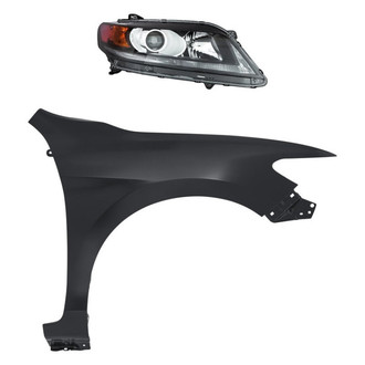 TruParts® - 2-Piece Kit (Passenger Side Headlight, Front Passenger Side Fender) (Standard Line)