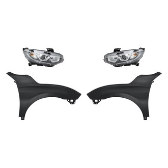 TruParts® - 4-Piece Kit (Driver and Passenger Side Headlights, Driver and Passenger Side Fenders) (CAPA Certified)