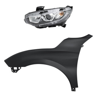 TruParts® - 2-Piece Kit (Driver Side Headlight, Front Driver Side Fender) (CAPA Certified)