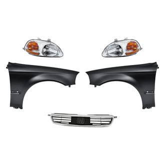 TruParts® - 5-Piece Kit (Driver and Passenger Side Headlights, Grille, Driver and Passenger Side Fenders) (Standard Line)