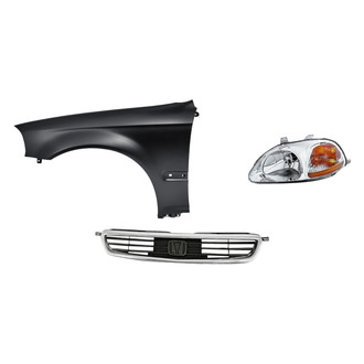 TruParts® - 3-Piece Kit (Driver Side Headlight, Grille, Front Driver Side Fender) (Standard Line)