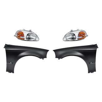 TruParts® - 4-Piece Kit (Driver and Passenger Side Headlights, Driver and Passenger Side Fenders) (Standard Line)
