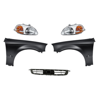 TruParts® - 5-Piece Kit (Driver and Passenger Side Headlights, Grille, Driver and Passenger Side Fenders) (Standard Line)