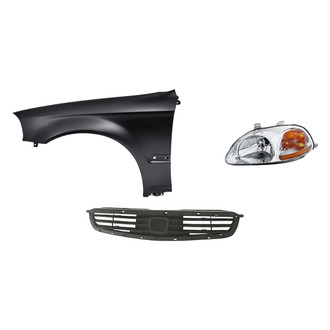 TruParts® - 3-Piece Kit (Driver Side Headlight, Grille, Front Driver Side Fender) (Standard Line)