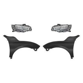 TruParts® - 4-Piece Kit (Driver and Passenger Side Headlights, Driver and Passenger Side Fenders) (CAPA Certified)