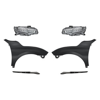 TruParts® - 6-Piece Kit (Driver and Passenger Side Headlights, Driver and Passenger Side Grille Moldings, Driver and Passenger Side Fenders) (CAPA Certified)