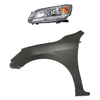 TruParts® - 2-Piece Kit (Driver Side Headlight, Front Driver Side Fender) (Standard Line)