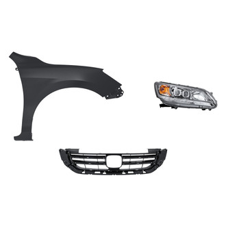TruParts® - 3-Piece Kit (Passenger Side Headlight, Grille, Front Passenger Side Fender) (Standard Line)