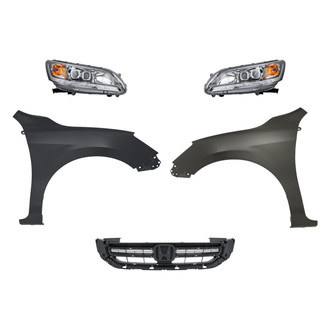 TruParts® - 5-Piece Kit (Driver and Passenger Side Headlights, Grille, Driver and Passenger Side Fenders) (Standard Line)