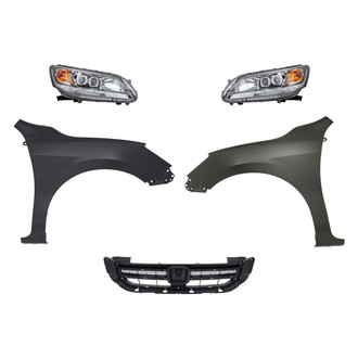 TruParts® - 5-Piece Kit (Driver and Passenger Side Headlights, Grille, Driver and Passenger Side Fenders) (Standard Line)